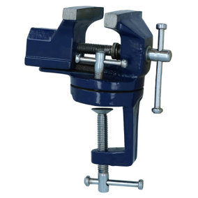 60mm (2") Swivel Twist Vice Clamp Grip On Type Holder Anvil