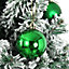 60mm/6Pcs Christmas Baubles Shatterproof Dark Green,Tree Decorations