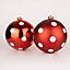 60mm/6Pcs Christmas Baubles Shatterproof Red White Polka Dots,Tree Decorations