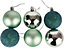 60mm/6Pcs Christmas Baubles Shatterproof Turquoise,Tree Decorations