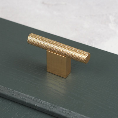 60mm Brass Knurled Cabinet Knob Textured Gold Boss Cupboard Door Drawer Handle Pull Wardrobe Furniture Replacement