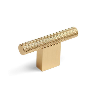 60mm Brass Knurled Cabinet Knob Textured Gold Boss Cupboard Door Drawer Handle Pull Wardrobe Furniture Replacement