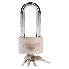 60mm long shackle padlock 4 keys security lock shed garage
