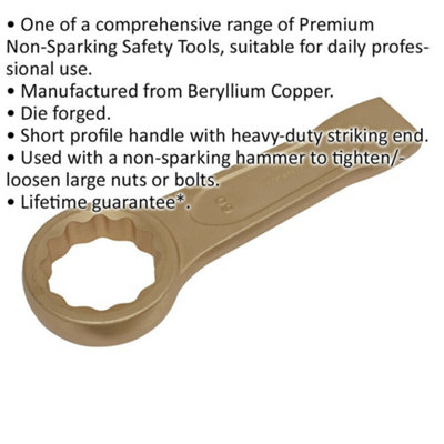 60mm Non-Sparking Ring End Slogging Spanner for Heavy-Duty Use