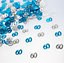 60th Birthday Confetti Blue & Silver 1 pack x 14 grams birthday decoration Foil Metallic 1 pack