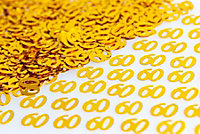 60th Birthday Confetti Gold 4 pack x 14 grams birthday decoration Foil Metallic 4 pack