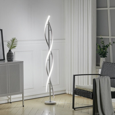 60W Modern Foot Switch LED Living Room Floor Lamp Floor Light White