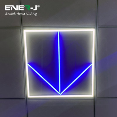 60x60cm LED Frame Panel Light with Blue Arrow Design - 40W, Cool White ...