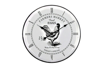 61.5cm x 61.5cm Vintage Rooster Metal - 3