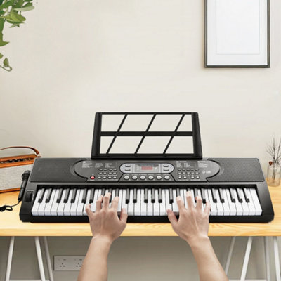 61 Key Portable Electronic Keyboard with Microphone and Keyboard Sticker