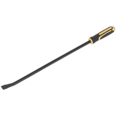 610mm Heavy Duty 25 degree Pry Bar with Hammer Cap - Hardened Steel Shaft - Soft Grip