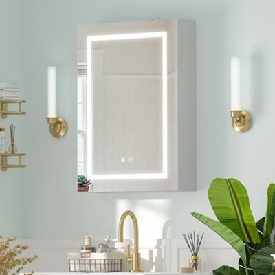 Keepreaper Sleek Led Bathroom Cabinet With 3-Color Mirror And Shaver Socket from B&Q