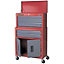 615 x 295 x 705mm RED 6 Drawer Topchest & Rollcab Combination Tool Chest Unit