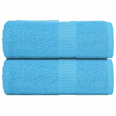 Berkfield Guest Towels 2 Pcs Turquoise 30X50 Cm 360 Gsm 100% Cotton from B&Q