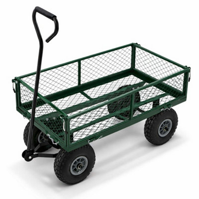 550kg Heavy Duty Metal Green Garden Cart Barrow Utility Trolley Garden Home UK - Image 3