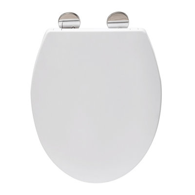 Sinobath Antibacterial Duroplast Plastic Toilet Seat With Soft Close Mechanism And Removable Lid For Easy Cleaning from B&Q
