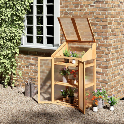 Prime Plus Woodside Wooden Greenhouse/growhouse H120Xw69Xd51Cm from B&Q