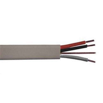 6243Y 1.0mm Grey 3 Core & Earth Cable, 12 Amps, 1m