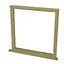 625mm (W) x 1045mm (H) Wooden Stormproof Window - 1 Window (Non Opening) - Toughened Safety Glass