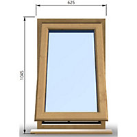 625mm (W) x 1045mm (H) Wooden Stormproof Window - 1 Window (Opening) - Toughened Safety Glass
