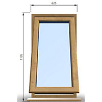 625mm (W) x 1195mm (H) Wooden Stormproof Window - 1 Window (Opening) - Toughened Safety Glass