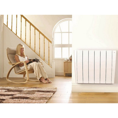 625mm (W) x 585mm (H) - White Wi-Fi Gel Filled Electric Radiator ...