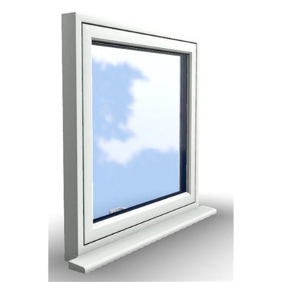 625mm (W) x 745mm (H) PVCu Flush Casement Window - 1 Opening Window-  White Internal & External - 8