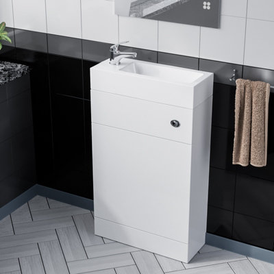 B&Q -  500mm White Water Closet With Basin