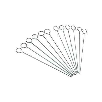 B&Q -  18Pcs 24Cm Stainless Steel Flat Bbq Skewers For Meat Vegetables And Seafood Reusable Rust Resistant Kebab Sticks For Grill Oven An