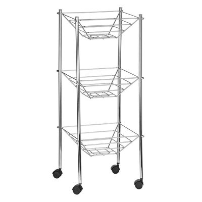 3 Tier Kitchen Storage Trolley Cart With Wheels Vegetable Fruit Basket Casters from B&Q