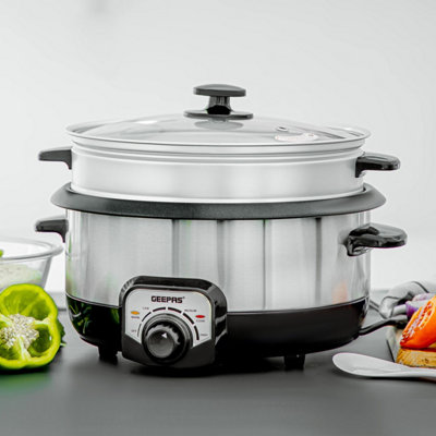 Geepas 1200W 3L Rice Cooker Steamer Multicooker Includes Measuring Cup & Spatula