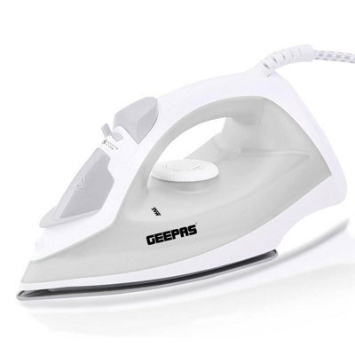 Geepas 1300W Steam Iron 2 In 1 Dry & Steam Iron Variable Temperature ControlNon-Stick Soleplate Spray & Steam Function from B&Q