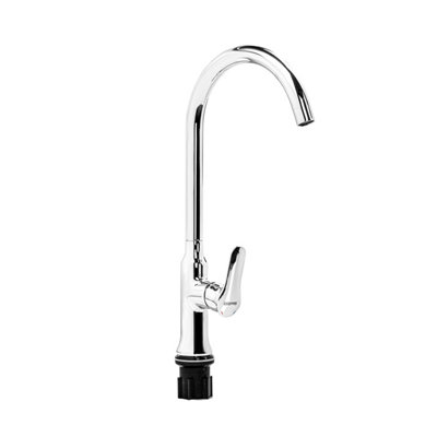 B&Q -  Stainless Steel Kitchen Tap Swivel Spout Chrome Brass Finish