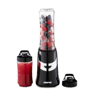 Geepas Personal Blender Smoothie Milkshake Maker Protein Shakes 300W 2 Bottles from B&Q