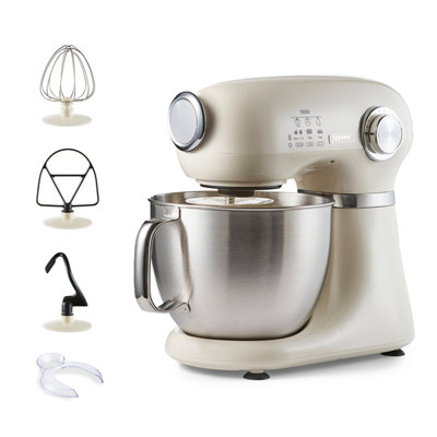 Geepas Cream Stand Mixer With Dough Hook Whisk Beater & Stainless Steel Mixing Bowl 1000W 5L
