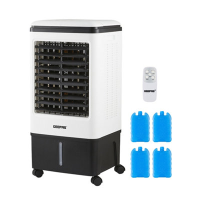 Geepas 20L Evaporative Air Cooler 7.5 Hour Timer 4Pcs Ice Box 80W