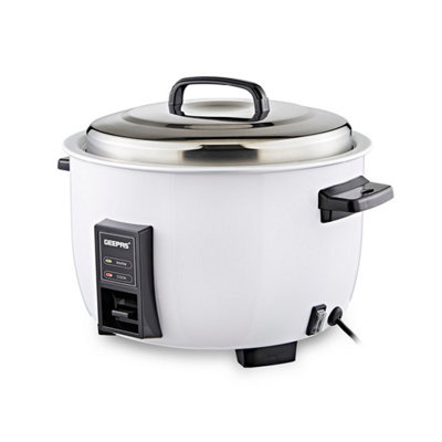 B&Q -  Commercial Rice Cooker 4.2L Aluminium Inner Pot Stainless Steel Lid With Measuring Cup & Spatula