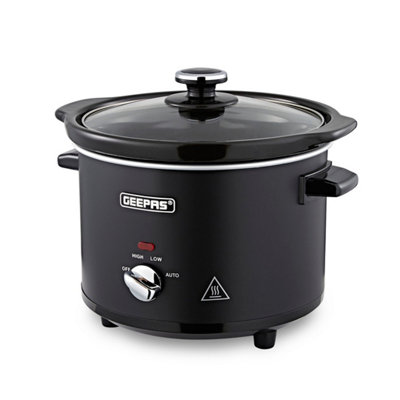 Geepas (2.5 L) Slow Cooker 3 Temperature Settings, Black - Image 5