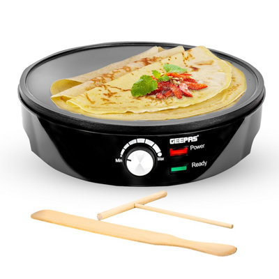 Geepas 1000W Pancake & Crepe Maker Electric Non-Stick Cooking Plate from B&Q