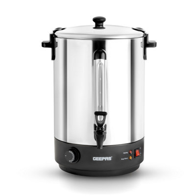 Geepas 30L Electric Catering Urn2500W Instant Hot Water Boiler DispenserTea Urn Kettle Home Brewing Commercial Or Office Use from B&Q