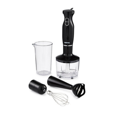 Geepas 4-In-1 Hand Stick Blender Electric Whisk And Chopper BowlBlack from B&Q