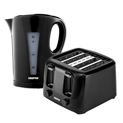 Geepas Unisex Black Kettle And Toaster Set 2200W 1.7L 4-Slice Fast Boil 6 Browning Levels In - Image 6