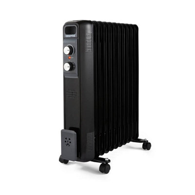 Geepas Electric 2500W Oil Filled Radiator 11 Fin Electric Heater Black