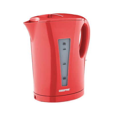 Geepas Kettle 1.7L Cordless Fast Boil Jug Kettle 2200W Red