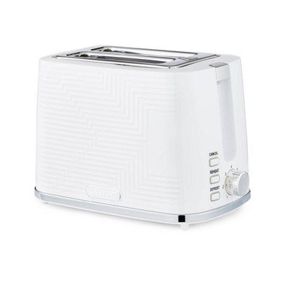 Geepas Opus 2 Slice Bread Toaster 7 Browning Control Auto Shut-Off, White