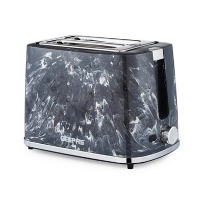 B&Q -  Skye 2 Slice Bread Toaster Removable Crumb Tray 7 Browning Control