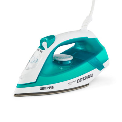 B&Q -  2 In 1 Steam Iron Ceramic Soleplate 220 MlBlue