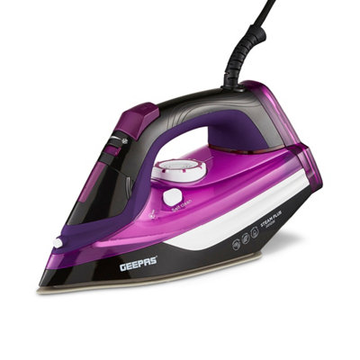 B&Q -  3000W Steam Iron  2 In 1 Dry & Wet Steam Iron  Adjustable Temperature ControlCeramic Soleplate