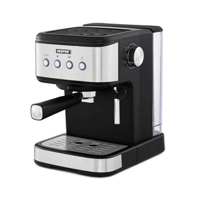 Geepas 20 Bar Espresso & Cappuccino Coffee Machine With Milk Frother 1.5L Tank from B&Q