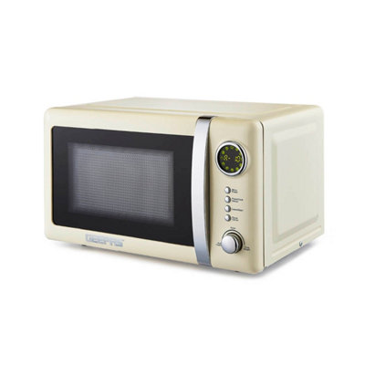 B&Q -  Retrovive 20L Digital Freestanding Microwave Oven 700WCream